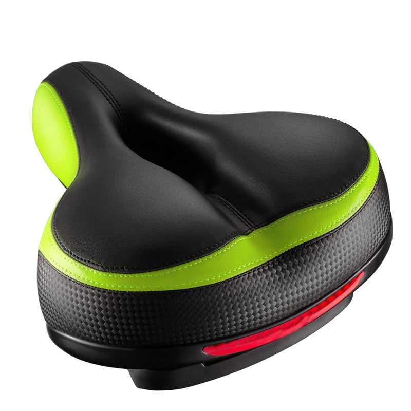 Roguoo Bike Seat, Most Comfortable Bicycle Seat Dual Shock Absorbing Memory Foam Waterproof Bicycle Saddle Bike Seat Replacement with Refective Tape for Mountain Bikes, Road Bikes - Image 1